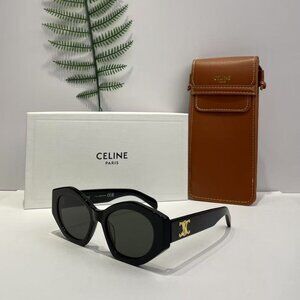 Celine Triomphe CL40238U Black Cat Eye Sunglasses